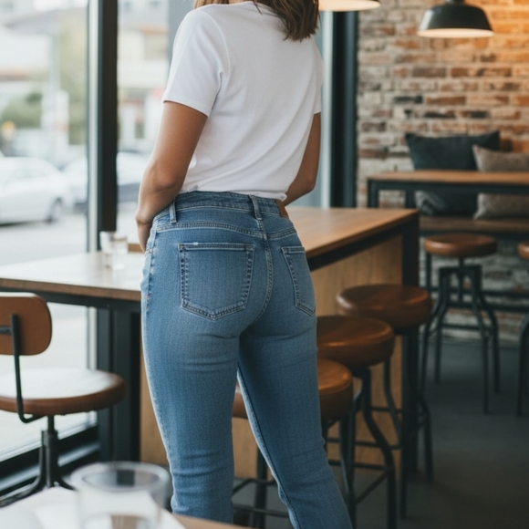 EUC PISTOLA Sz. 28 Blue Low Rise Skinny Jeans - Picture 2 of 8